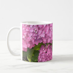 Roze hydrangea koffiemok