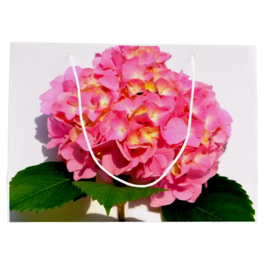 Roze hydrangea large cadeauzakje (Achterkant)