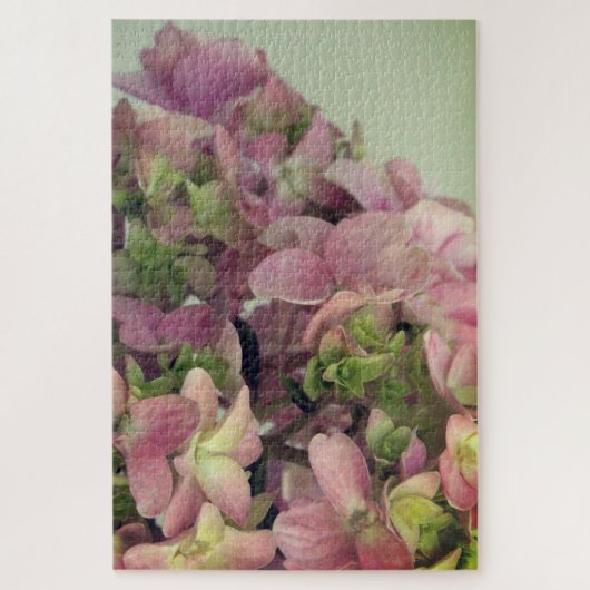 Roze hydrangea legpuzzel (Verticaal)