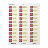 Roze Hydrangea Return Address Label (Full Sheet)