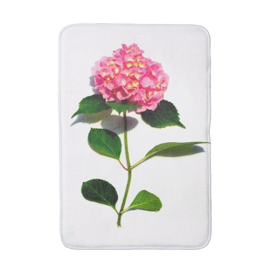 Roze hydrangea roze florroze bloem badmat (Voorkant Verticaal)