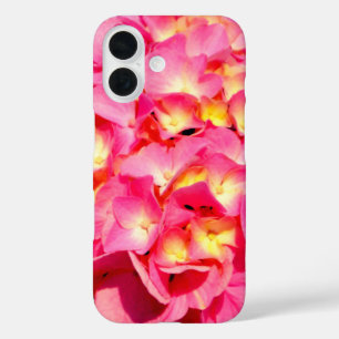 Roze hydrangea roze florroze bloem iPhone 16 hoesje