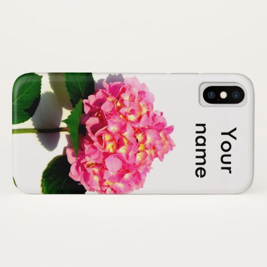Roze hydrangea roze florroze bloem Case-Mate iPhone case (Achterkant (horizontaal))