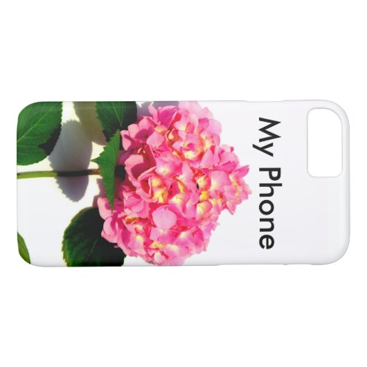 Roze hydrangea roze florroze bloem Case-Mate iPhone case (Achterkant (Horizontaal))