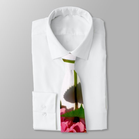 Roze hydrangea roze florroze bloem stropdas (Gebonden)