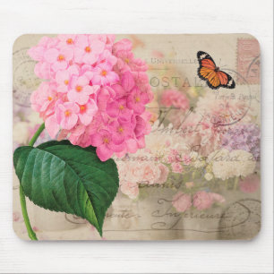  Roze Hydrangea  Shabby Mousepad Muismat