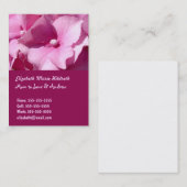 Roze hydrangea - sjabloon voor roamingkaarten contactkaartje (Voorkant / Achterkant)