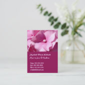 Roze hydrangea - sjabloon voor roamingkaarten contactkaartje (Staand voorkant)