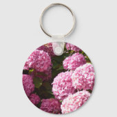 Roze hydrangea sleutelhanger (Voorkant)