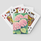 Roze Hydrangea Struik Pokerkaarten (Achterkant)