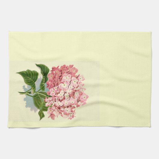 Roze Hydrangea Theedoek (Horizontaal)