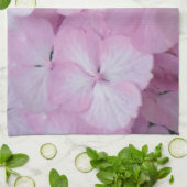 Roze hydrangea theedoek (Gevouwen)