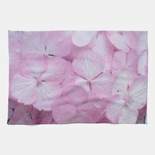 Roze hydrangea theedoek (Horizontaal)