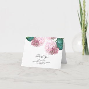 Roze Hydrangea Vintage Bloemen Bruiloft Bedankt
