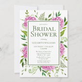 Roze Hydrangea Vrijgezellenfeest Kaart (Voorkant)