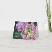 Roze hydrangeas Dank u Bedankkaart (Voorkant)