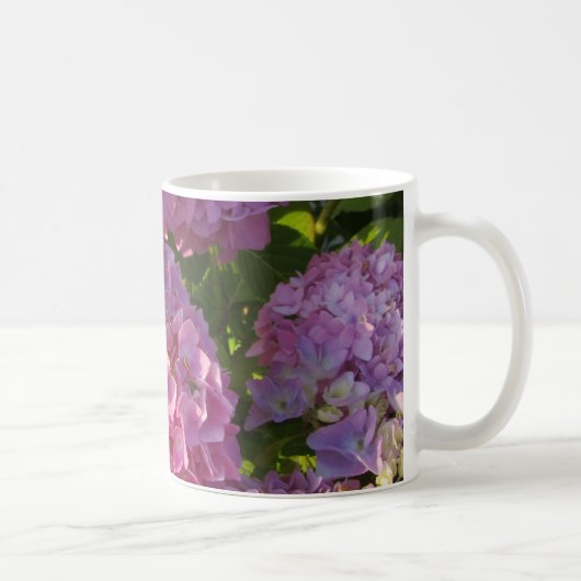 Roze Hydrangea's Koffiemok (Rechts)