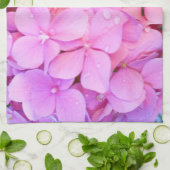 Roze hydrangeas theedoek (Gevouwen)