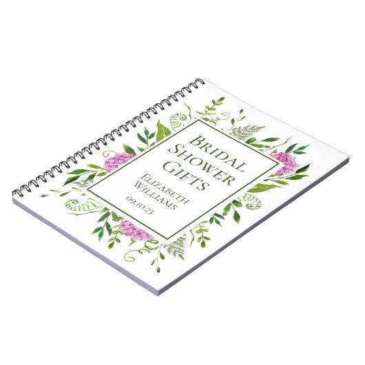 Roze hydrangeas Vrijgezellenfeest Gifts Notitieboek (Linkerzijde)