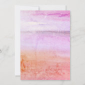 Roze hydrangeas waterverf trouwuitnodiging kaart (Achterkant)