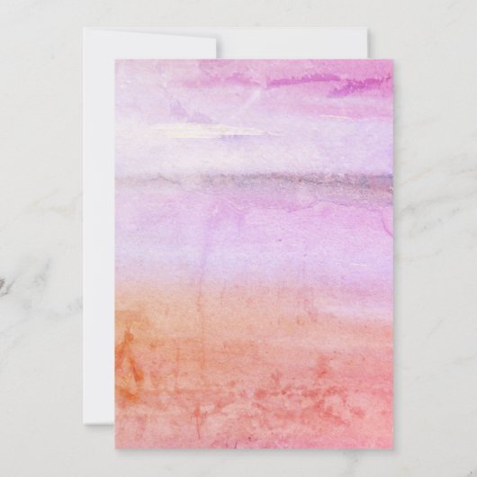 Roze hydrangeas waterverf trouwuitnodiging kaart (Achterkant)