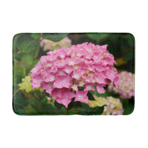 Roze hydrangebloemen badmat
