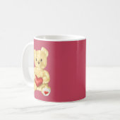 Roze hypnotiseren Cute Teddy Bear Koffiemok (Voorkant links)