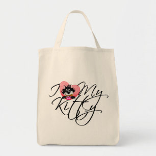 Roze I houdt van Mijn T-shirts en Giften van het K Tote Bag