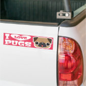 Roze I LIVE POGS bumpersticker (Op Truck)
