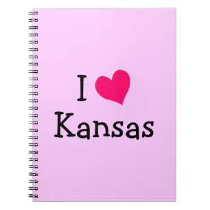 Roze I Love Kansas Notitieboek