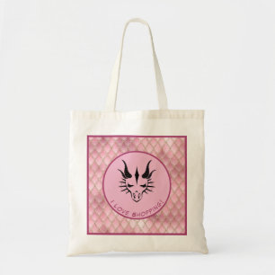 Roze I Love Shopping Dragon Head & Scales Tote Bag