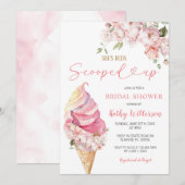 Roze Ice Cream Summer Scooped Vrijgezellenfeest Kaart (Voorkant / Achterkant)