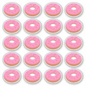 Roze Iced Donut Graphic Cutout Sticker (Voorkant)