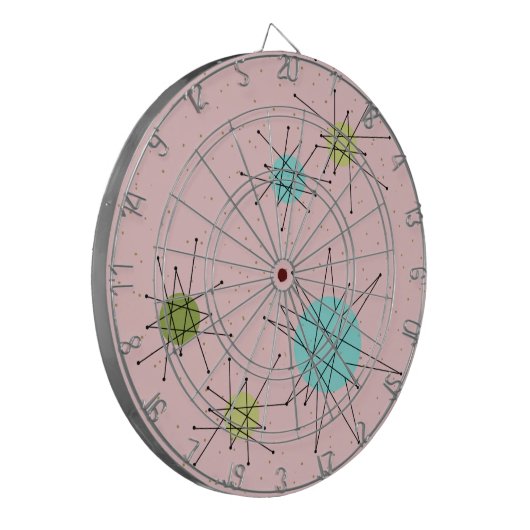 Roze Iconische atoomstartbarsten Dart Board Dartbord (Voorkant Links)