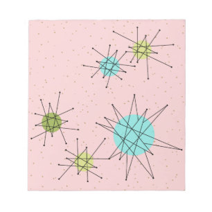 Roze Iconische atoomstootblok Notitieblok