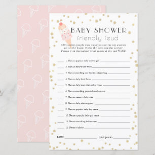 Roze Ijs Baby Shower Gezellige Feud