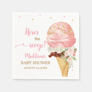 Roze Ijs Baby Shower Servet