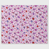 Roze ijs cadeaupapier (Vlak)