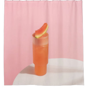 Roze ijs op kegel douchegordijn