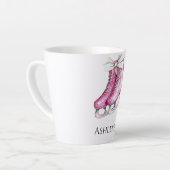 Roze IJs Schaatsen Kerst Latte Mok (Linkerhoek)