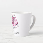 Roze IJs Schaatsen Kerst Latte Mok (Rechterhoek)