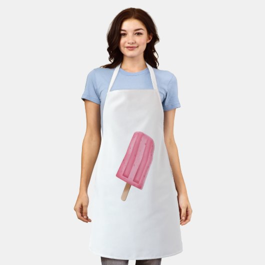 Roze ijs schort (Gedragen)