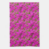 Roze ijsbloemen Floral Kitchen Towel Theedoek (Verticaal)