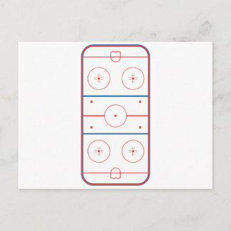 roze ijshockey briefkaart