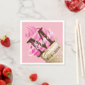 Roze Ijsje Monogram Servetten (Insitu)