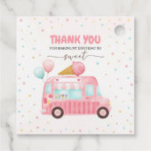 Roze ijsklok hier is de zondebok. bedankjes labels (Achterkant)