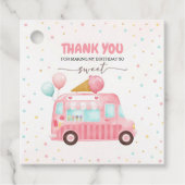 Roze ijsklok hier is de zondebok. bedankjes labels (Voorkant)