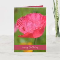 Roze IJslandse Papaver Bloem Glitter Verjaardag