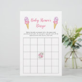 Roze ijsvormer Baby shower Bingo Game (Staand voorkant)