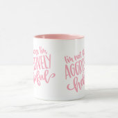 Roze Ik ben niet bazig grappig Mok (Midden)